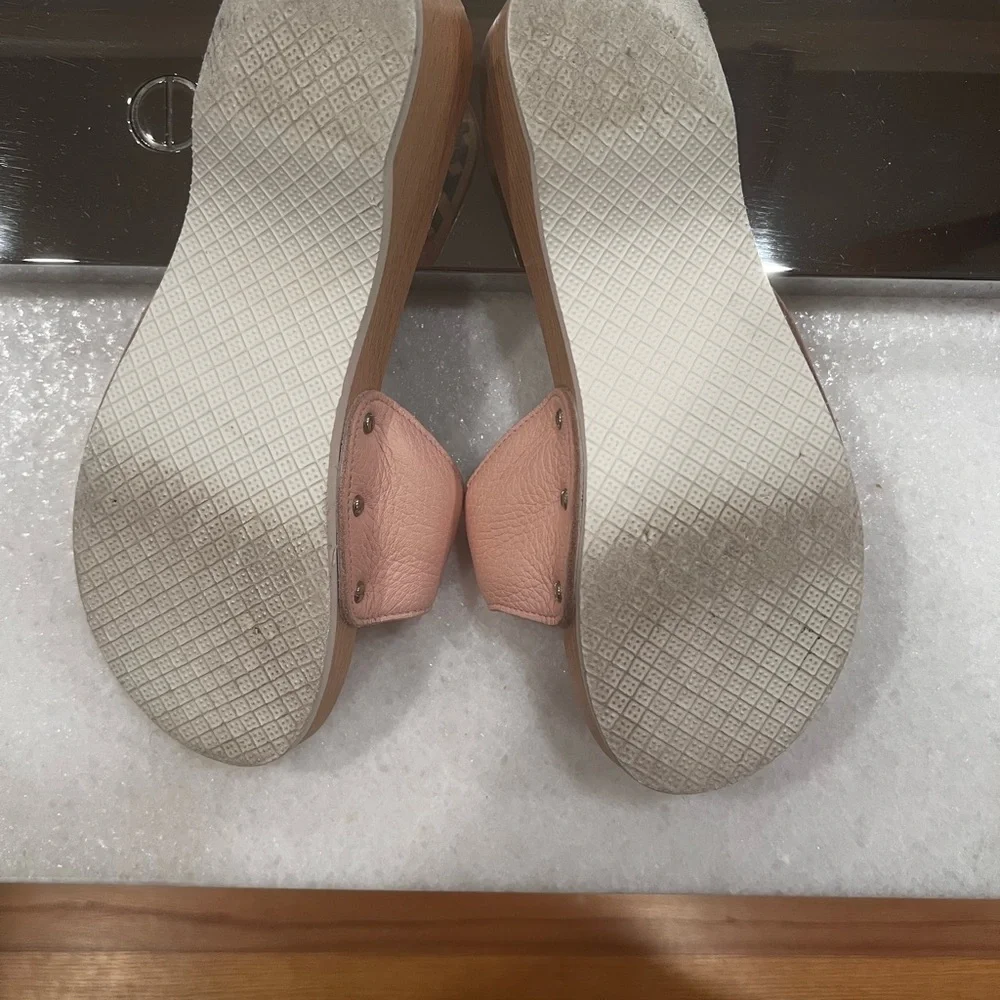 Burberry Pink Leather Clogs Size 8.5 - Picture 8 of 11